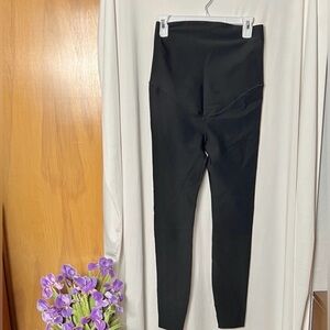 Glowe Maternity Black High-Waisted Leggings Size Small